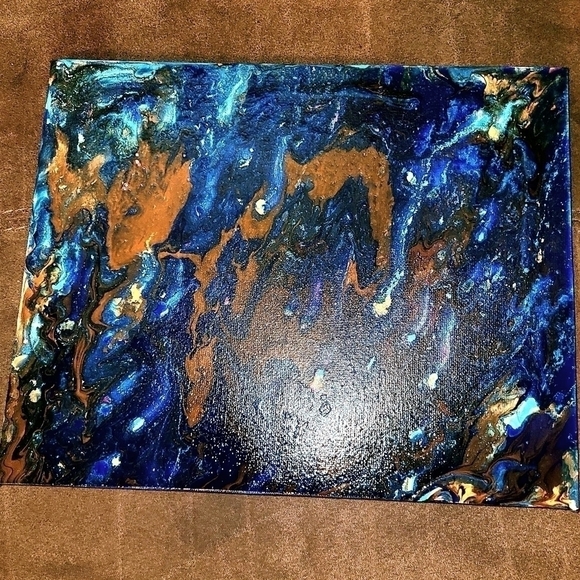 8 x 10 Multi Color Canvas Art Painting - Picture 2 of 4